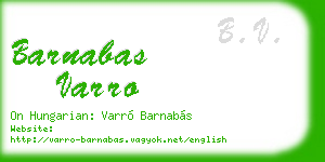 barnabas varro business card